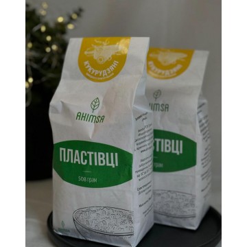 Пластівці кукурудзяні швидкого приготування 508 г ТМ Ahimsa