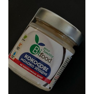 Згущене молоко кокосове на кокосовому цукрі 240г Bifood