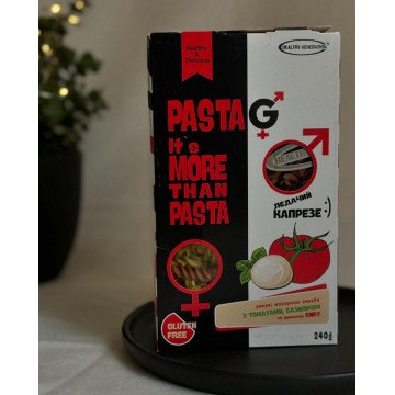 Макарони без глютену "PASTA G" сир, томат, базилік "Fusilli" спираль 240 г, Healthy Generation