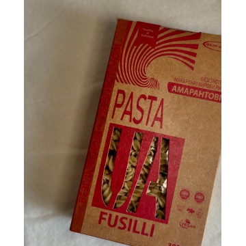 Макарони "PASTA UA" амарантові без глютену "Спіраль", 300г ТМ Healthy Generation